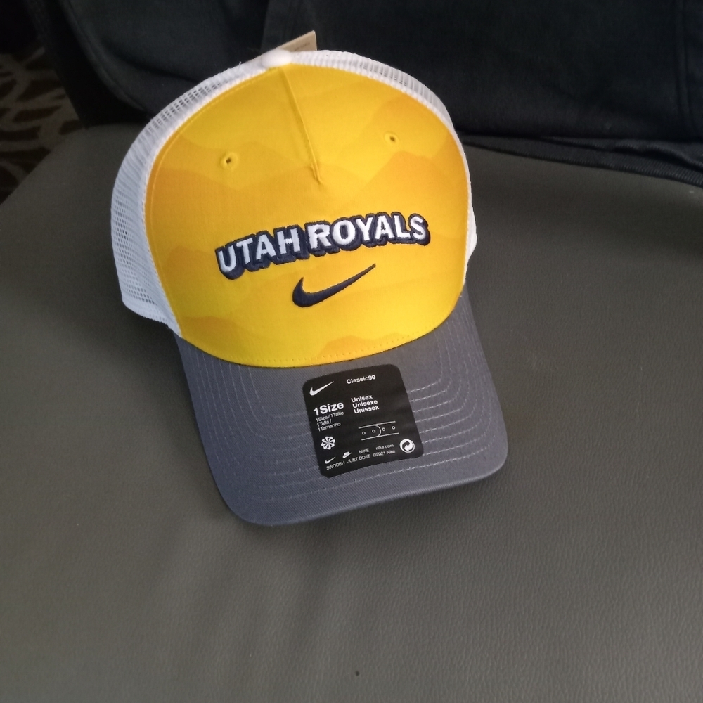 Utah Royals Nike Hat White & Yellow Classic 99